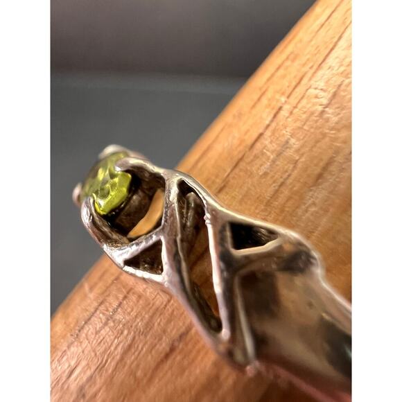 Vintage Helen Andrews peridot hugs and kisses Sterling silver ring size 6.5 - Picture 12 of 15